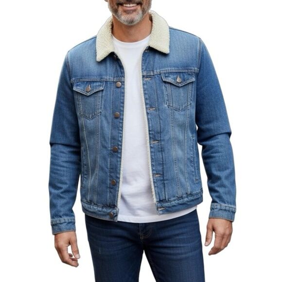 Other - Brooklyn Laundry Men’s Sherpa-Lined Denim Jacket | Size Medium